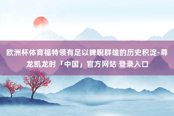 欧洲杯体育福特领有足以睥睨群雄的历史积淀-尊龙凯龙时「中国」官方网站 登录入口