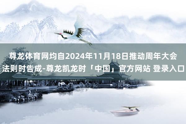 尊龙体育网均自2024年11月18日推动周年大会法则时告成-尊龙凯龙时「中国」官方网站 登录入口