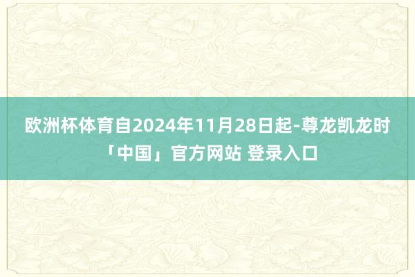 欧洲杯体育自2024年11月28日起-尊龙凯龙时「中国」官方网站 登录入口