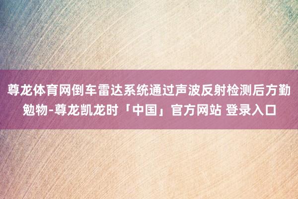 尊龙体育网倒车雷达系统通过声波反射检测后方勤勉物-尊龙凯龙时「中国」官方网站 登录入口